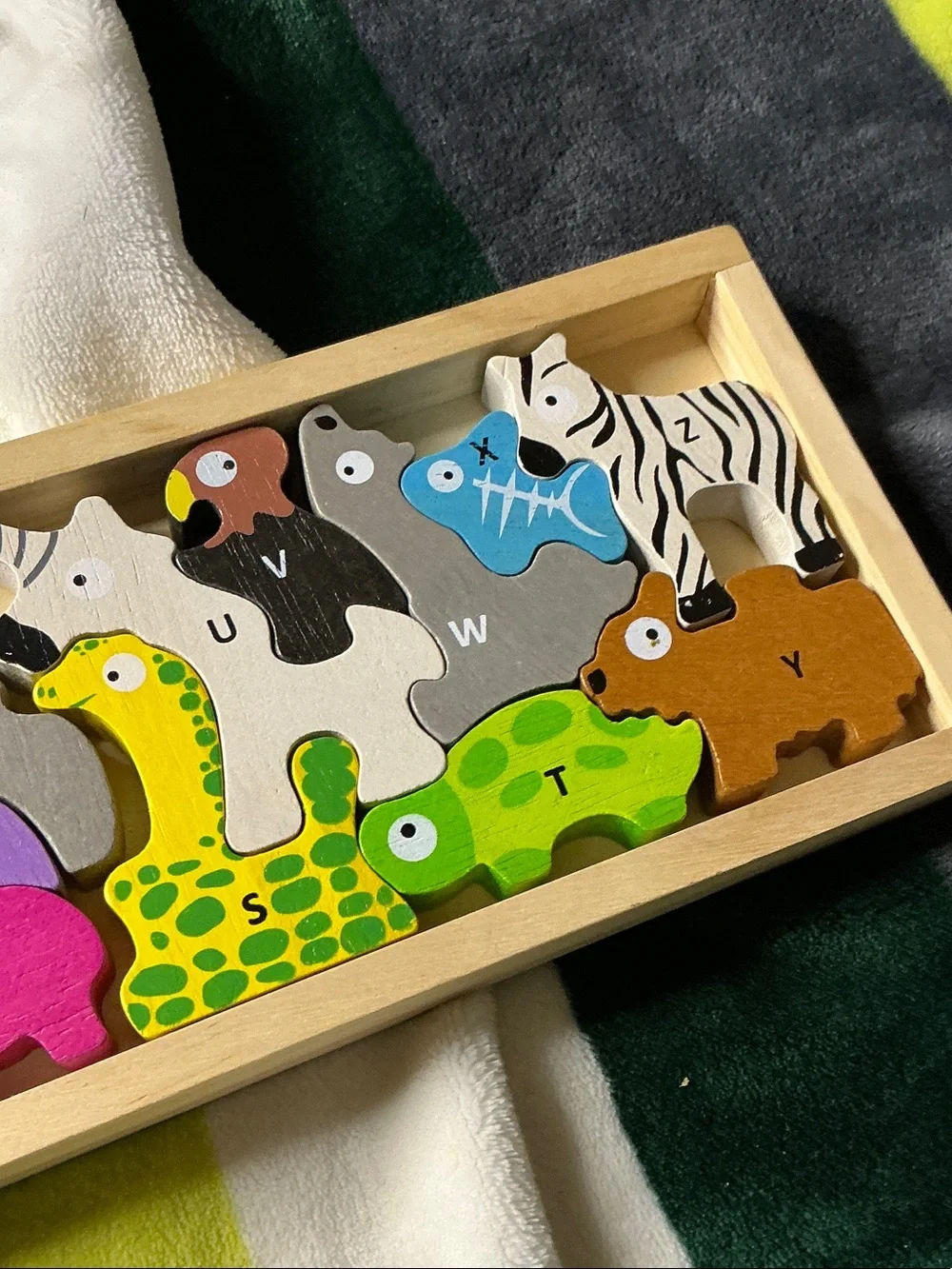 Multicolor Wooden Animal Stacking Puzzle - Kids Learning Toy